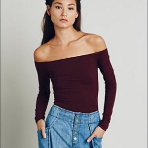 Free people off-the-shoulder solid top